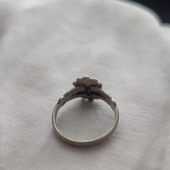 Vtg Bell Trading Post Navajo Sterling Silver 0.35 Ct Natural Blue Candelaria - Picture 5 of 5